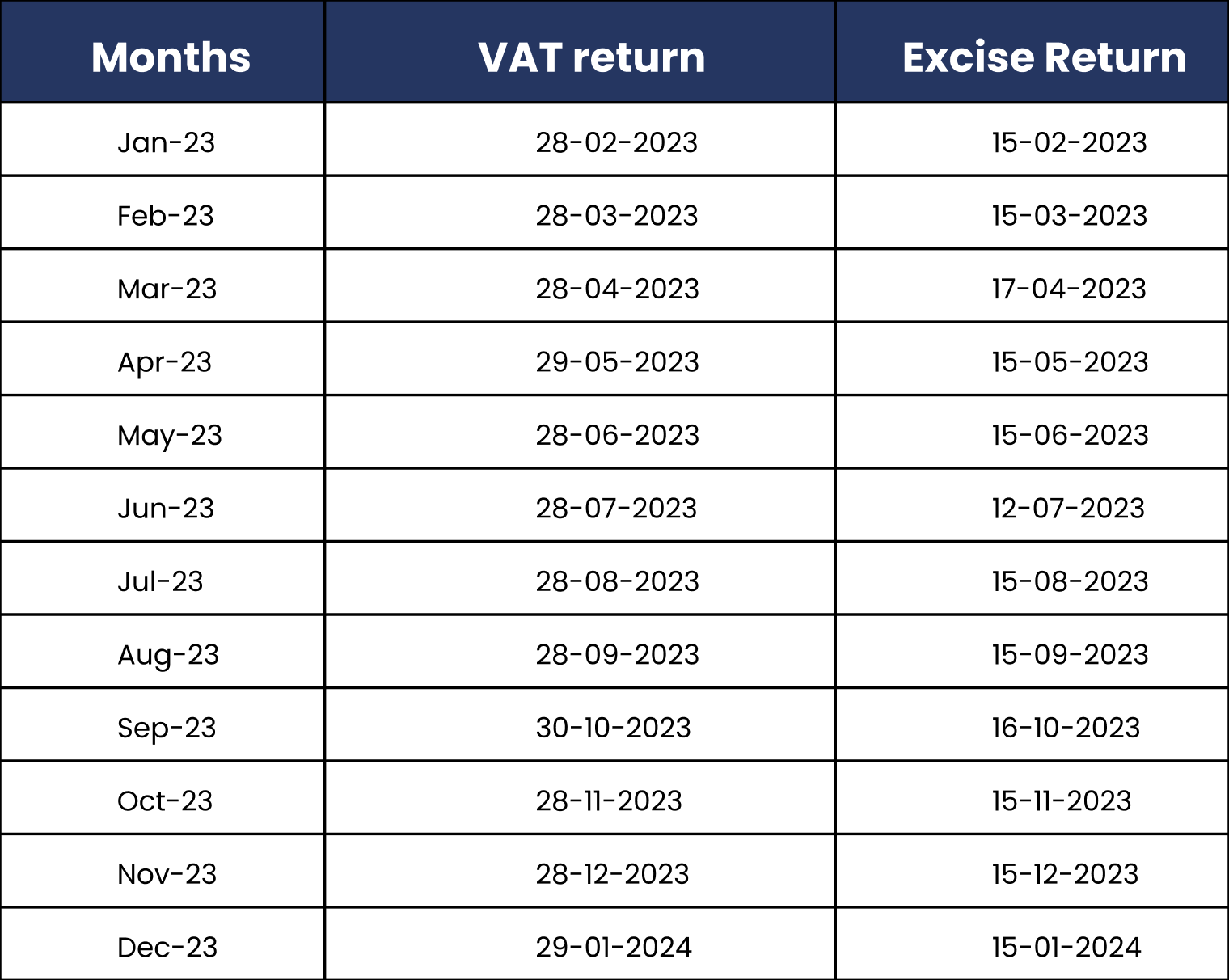 UAE Tax Calendar - HKMS Group